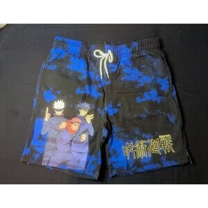 Jujutsu Kaisen Blue & Black Wash Volley Shorts